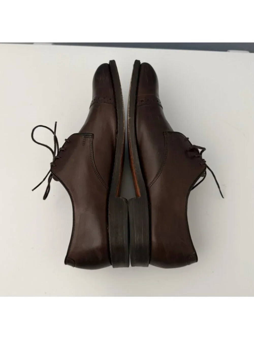 Allen Edmonds Fifth Avenue Leather Cap Toe Oxfords Brown (7485) Sz 9 D